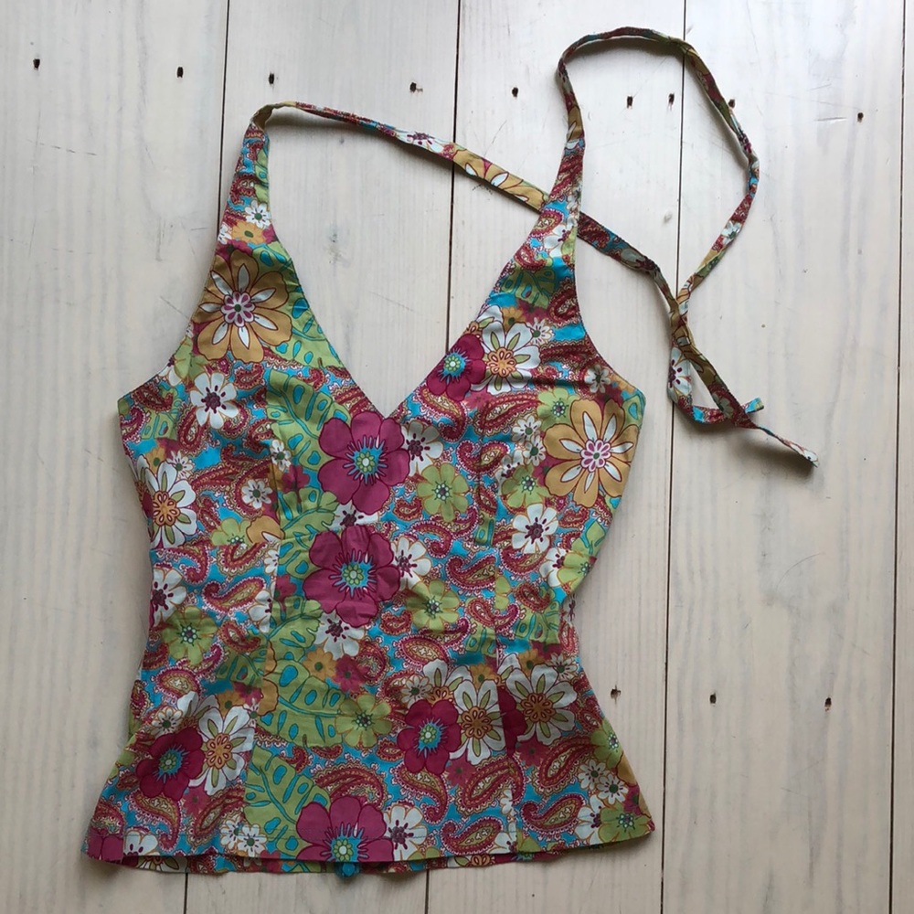 Women’s Flower Halter Top